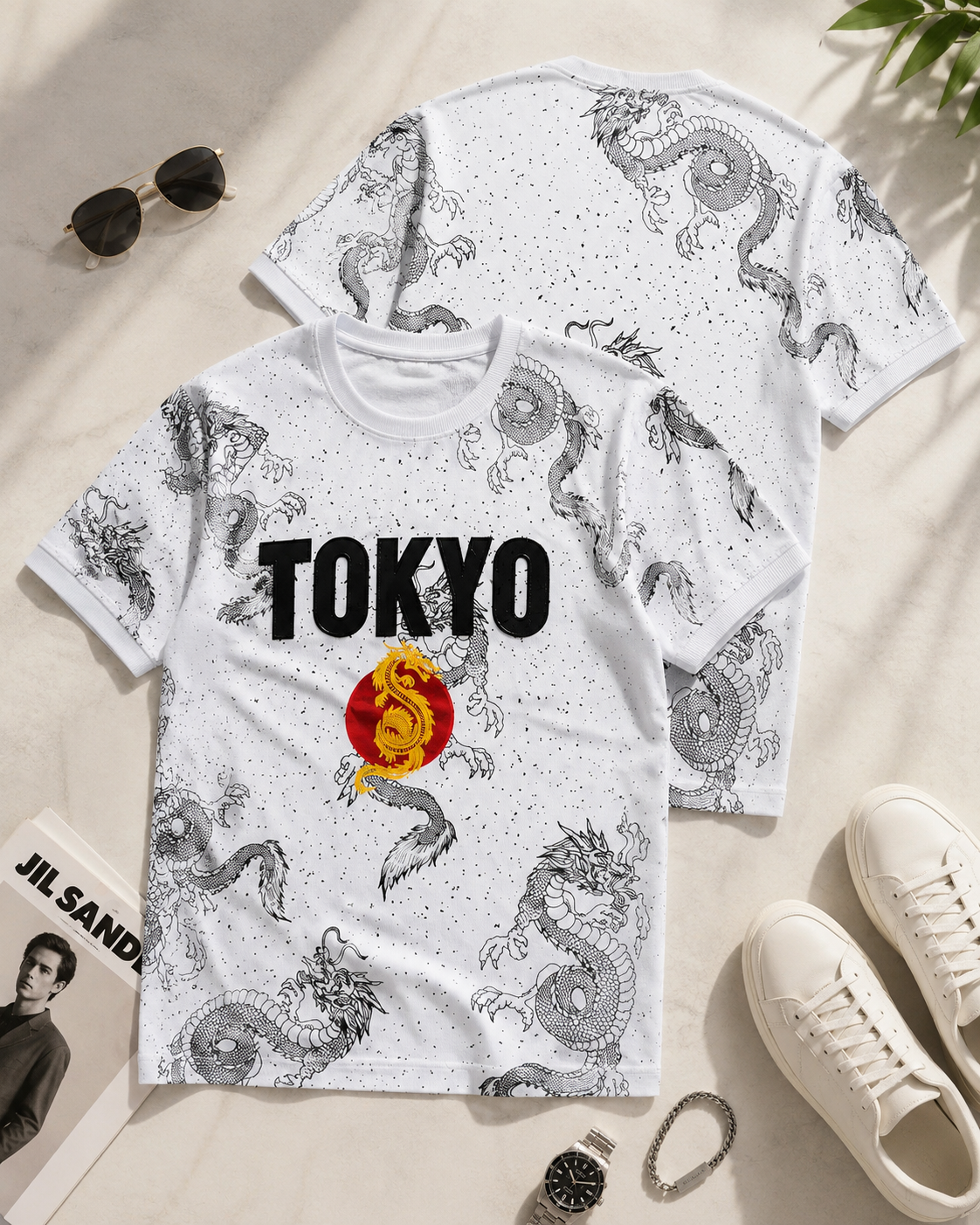 تیشرت مردانه یقه گرد طرح TOKYO / کد 11062