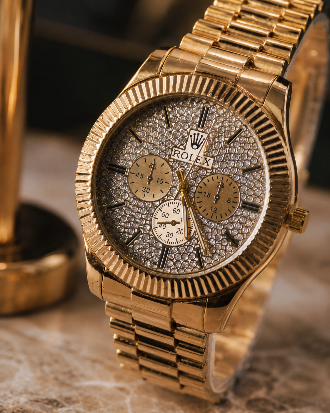 ساعت مچی ROLEX فول نگین / کد 24052